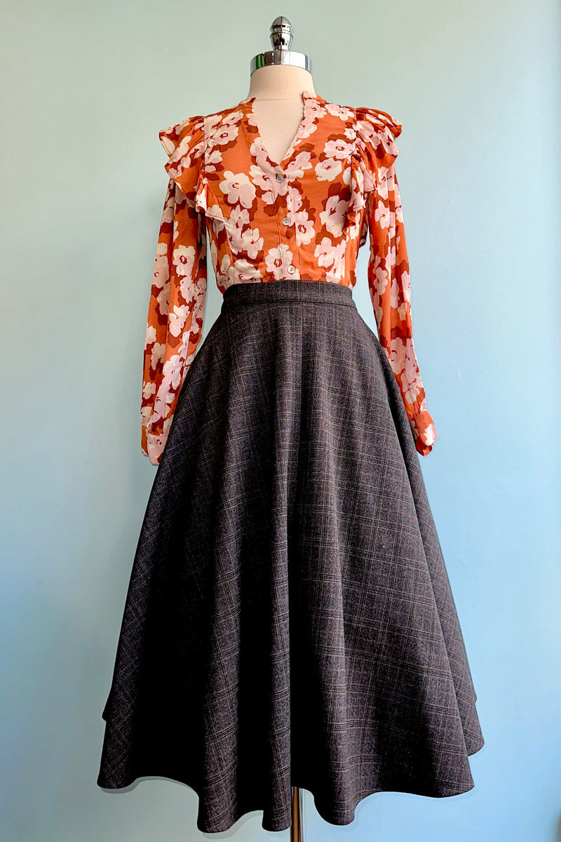 Professor Check Skirt by Collectif