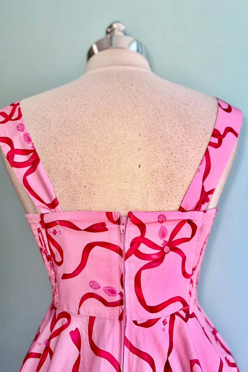 Bownita Pink and Red 50's Dress by Hell Bunny