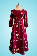 Lilies and Hummingbirds Emmalyn Dress by Collectif