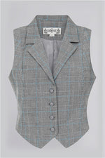 Prince of Whales Check Vest by Collectif