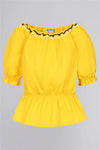 Alda Ric-Rac Top in Yellow by Collectif