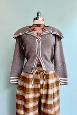 Beige Plaid Pants by Compania Fantastica