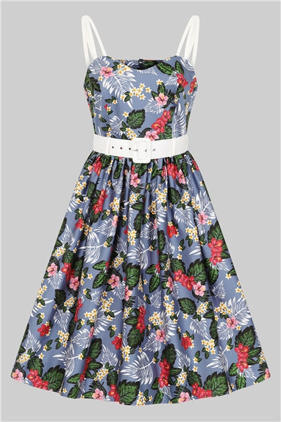 Jade Tropical Oasis Dress by Collectif