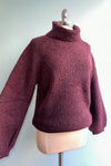 Turtleneck Sweater in Burgundy by Molly Bracken