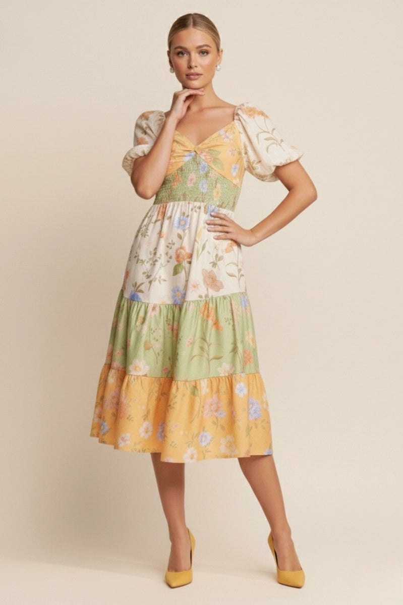 reformation floral print midi dress Reformation