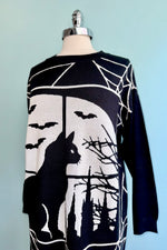 Lunaire Cat Window Sweater Dress by Banned