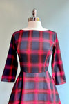 Navy and Red Barbara Plaid Dress by Banned