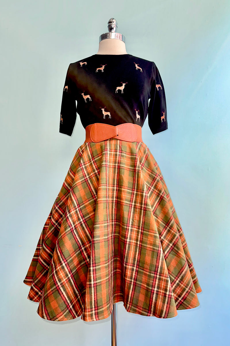 Autumn Plaid Flannel Circle Skirt by Heart of Haute