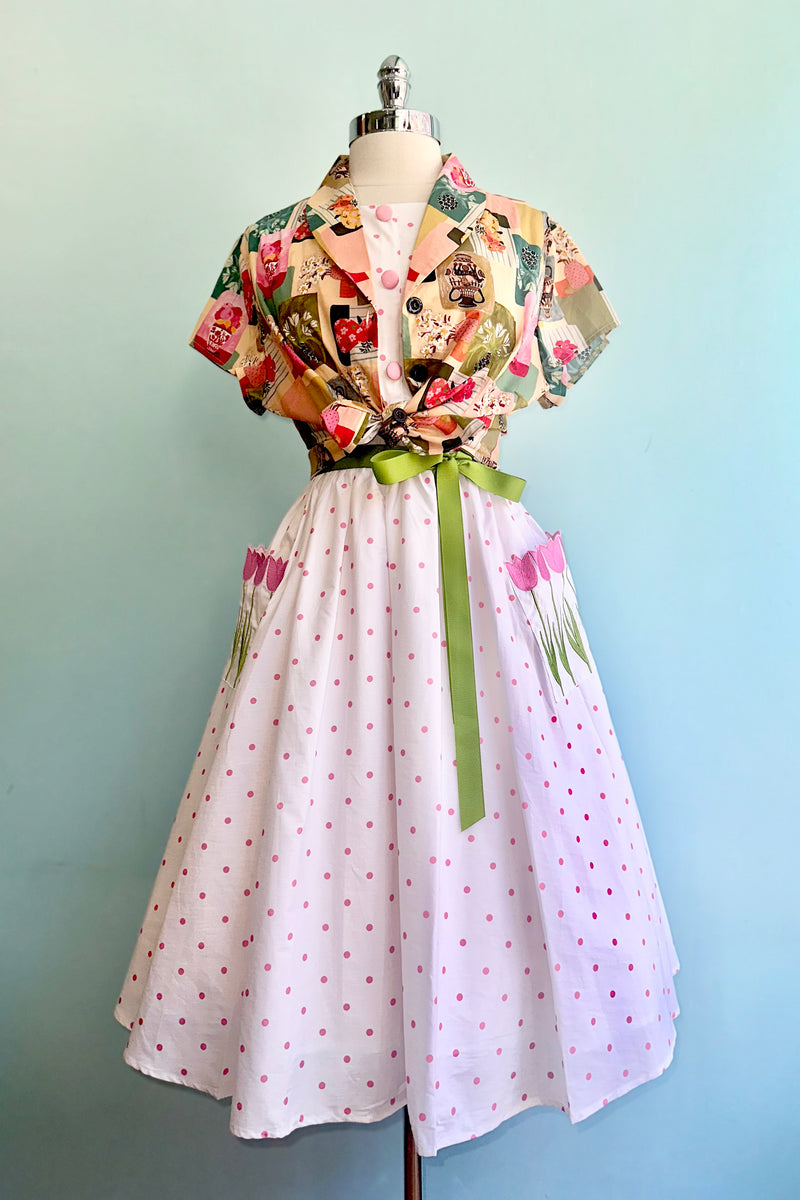 Tulip Pocket Polka-dot Dress