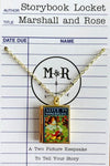 Rabbit Running Late Book Locket Necklace by Marshall and Rose