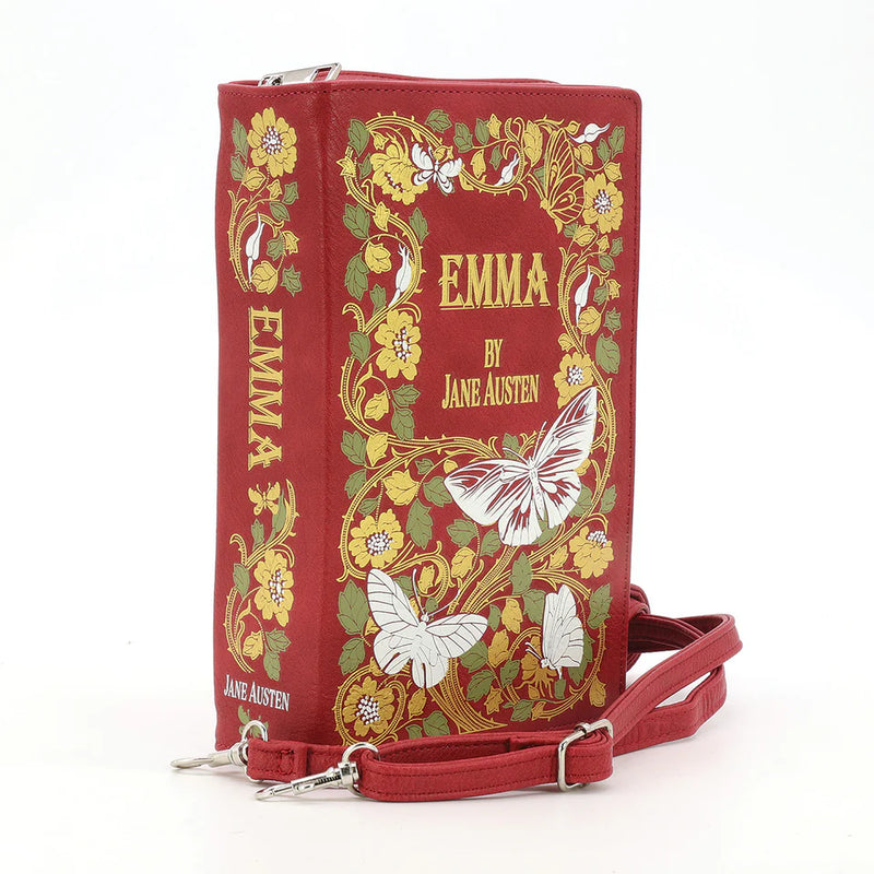 Emma Book Crossbody Handbag in Red