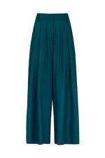 Mabel Wide Leg Pants in Teal by Emily and Fin