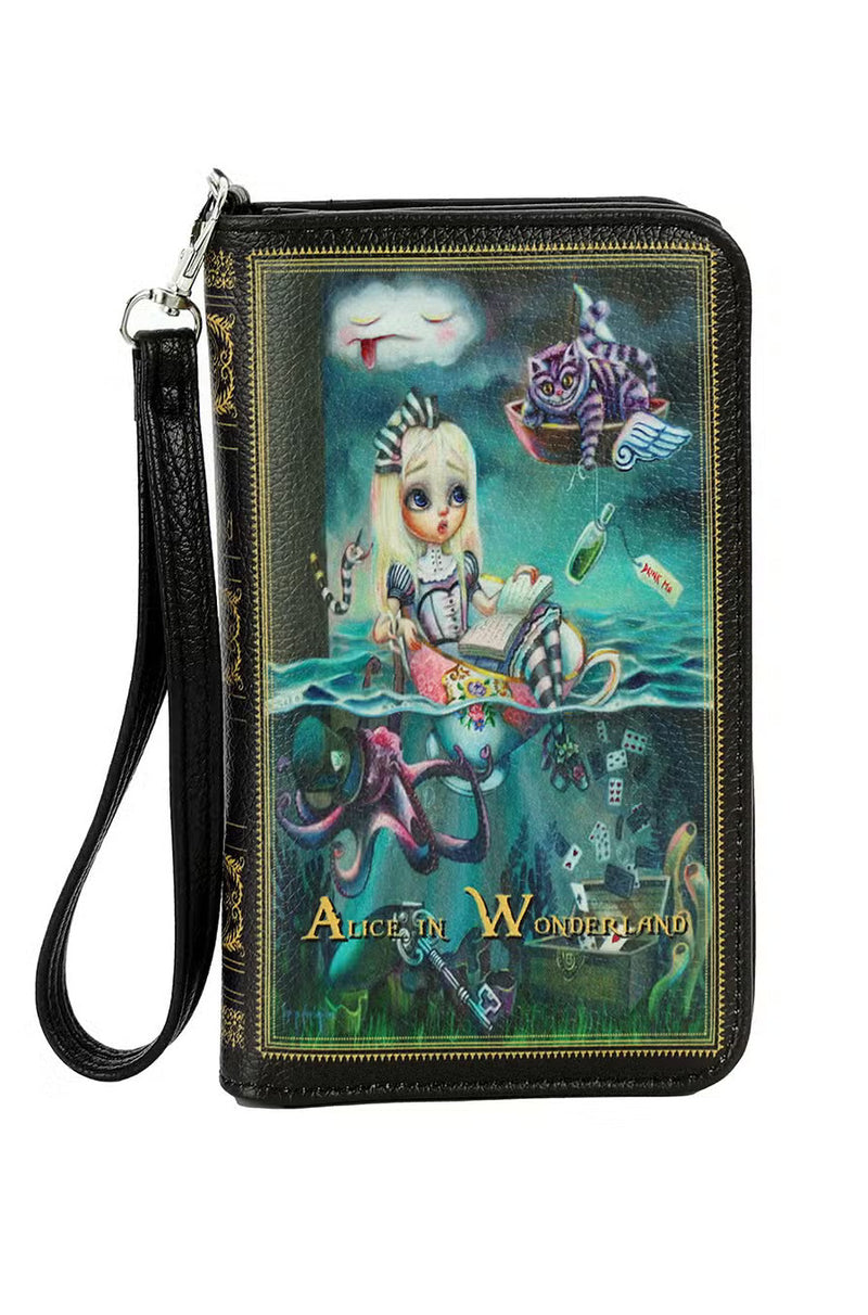 Teary Alice in Wonderland Wristlet Wallet