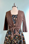 Brown Knit Sweet Sweater by Heart of Haute
