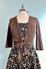 Brown Knit Sweet Sweater by Heart of Haute