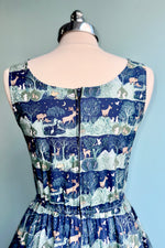 Burrowing Wildlife Fit & Flare Dress by Retrolicious