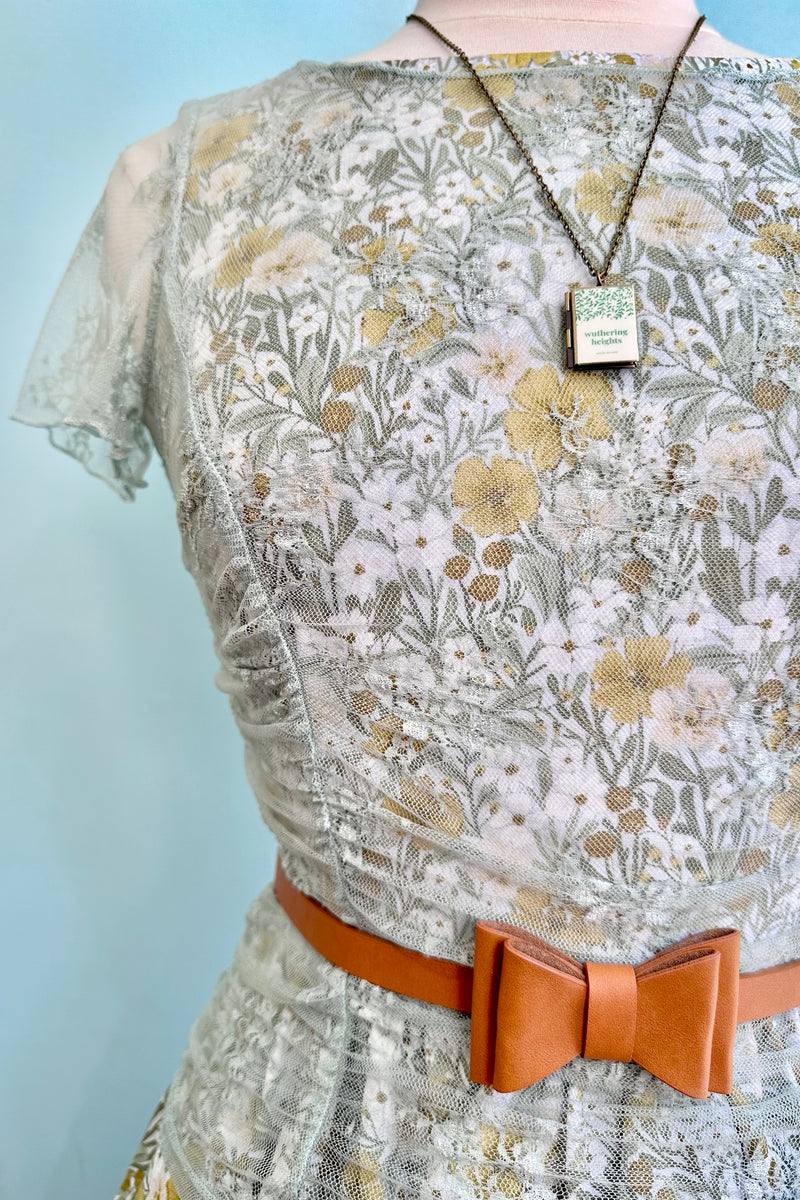 Sage Ruched Short Sleeve Mesh Top