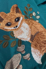 Forest Fox Pocket High Waisted Pinafore Skirt by Voodoo Vixen
