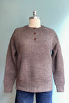 Detached Hood Button Front Knit Sweater in Mocha