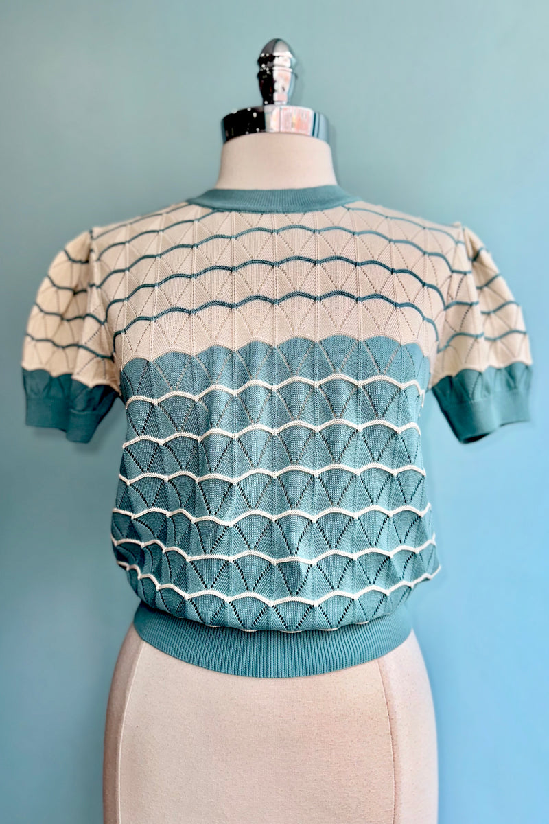 Teal Shell Eve Pullover Top by Palava