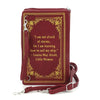 Burgundy Little Women Book Cross-body Bag