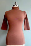 Mocha Denise 3/4 Sleeve Top by Heart of Haute