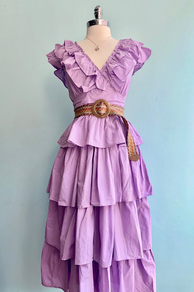 Sweet Lilac Layered Ruffle Tiered Maxi Dress