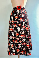 Midi Skirt in Valentines Kitties and Puppies by Voodoo Vixen