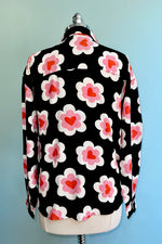 Heart Button Down Top in Black by Compania Fantastica