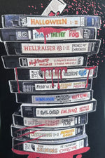 VHS Horror Movie T-Shirt in Black