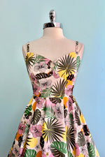 Benita Tropical Floral 50's Dress by Hell Bunny