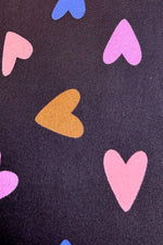 Long Sleeve Heart Jersey Top in Black by Compania Fantastica