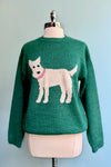 Pullover Scottie Dog Sweater in Green by Compania Fantastica