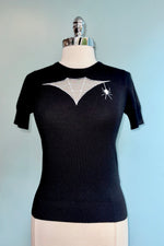 Cobweb Pullover Sweater Knit Top by Hell Bunny