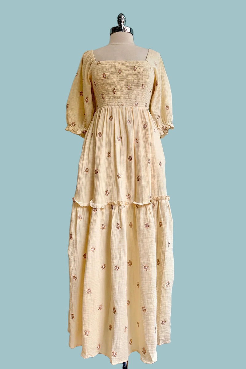 Ivory Embroidered Maxi Dress 1X-Large Ivory Embroidered Maxi Dress 1X-Large