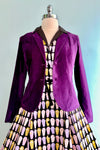 Purple Fitted Velvet Blazer by Jawbreaker