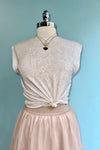 Blush Layered Mesh Mini Skirt