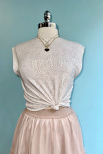 Blush Layered Mesh Mini Skirt