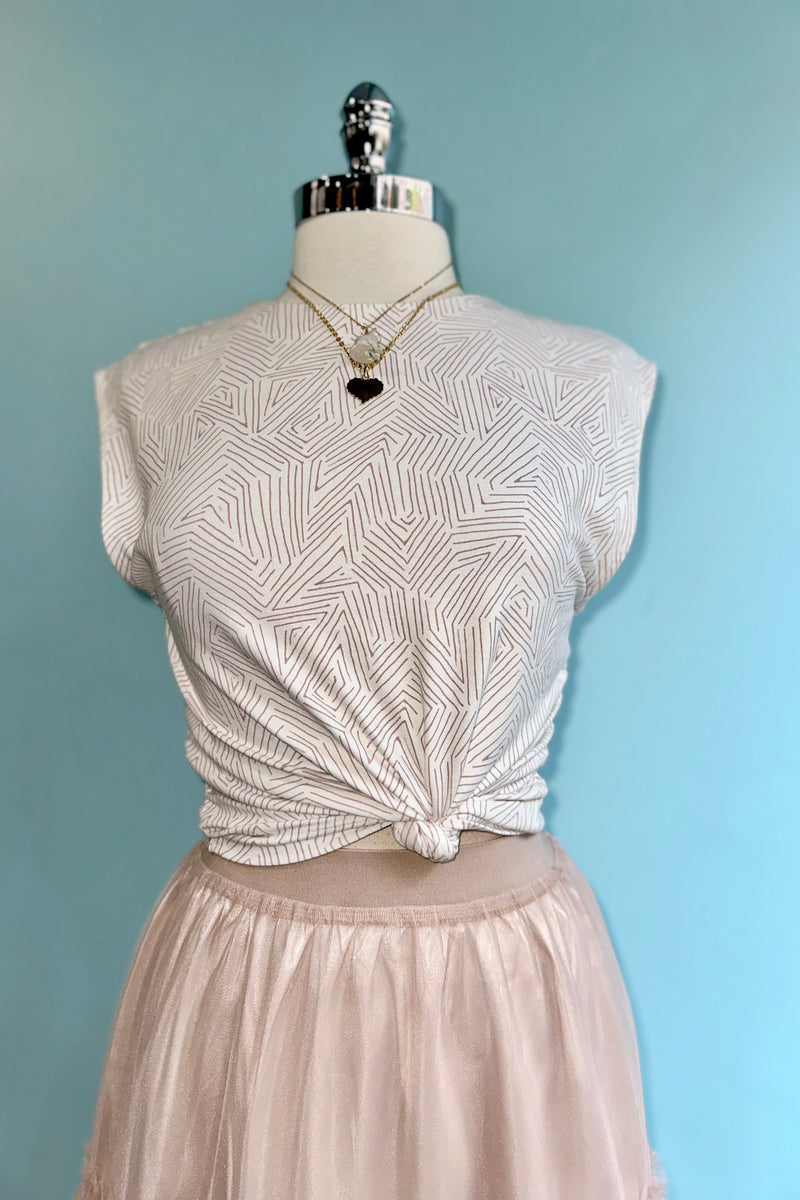Blush Layered Mesh Mini Skirt