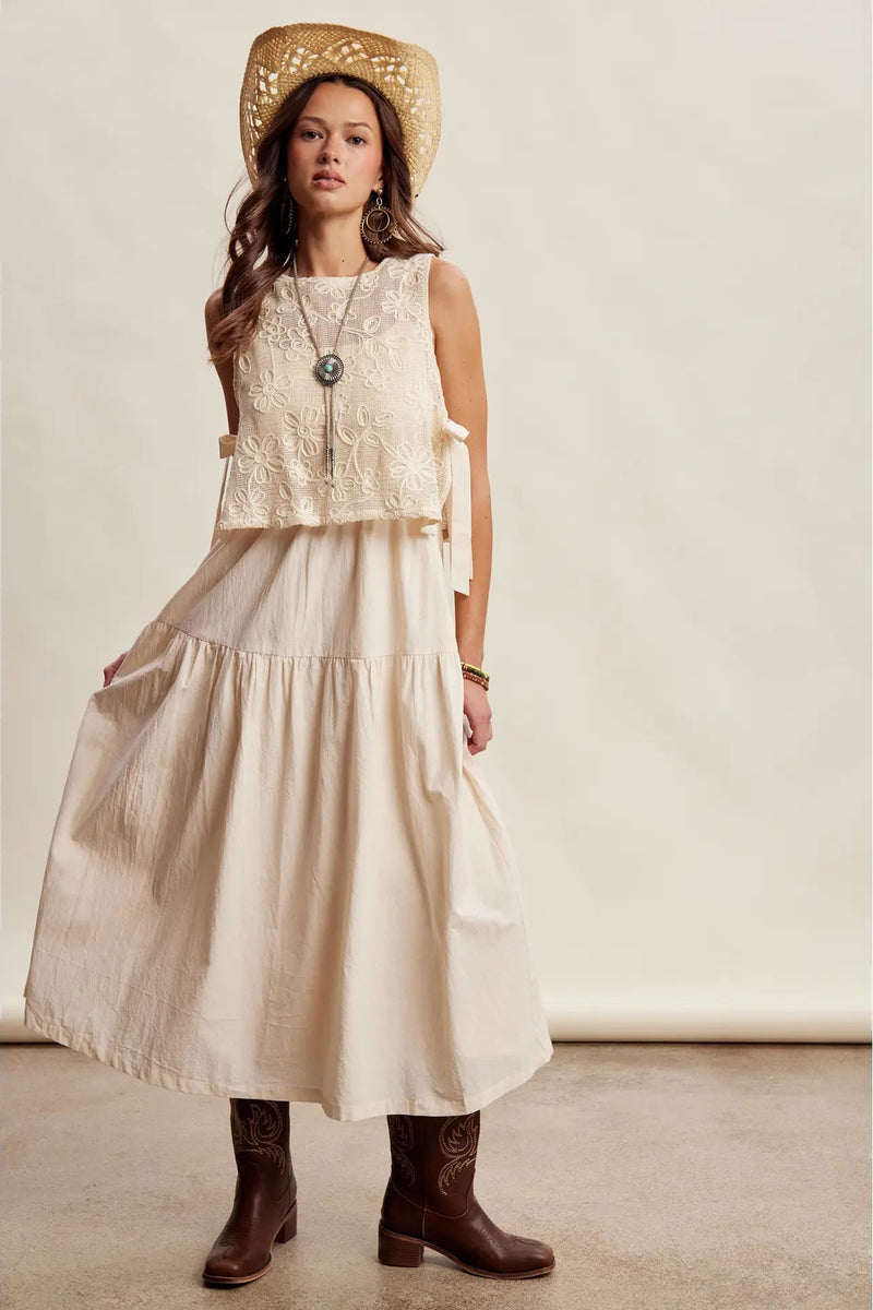 vest dress maxi Pointelle Slim Long Vest Dress