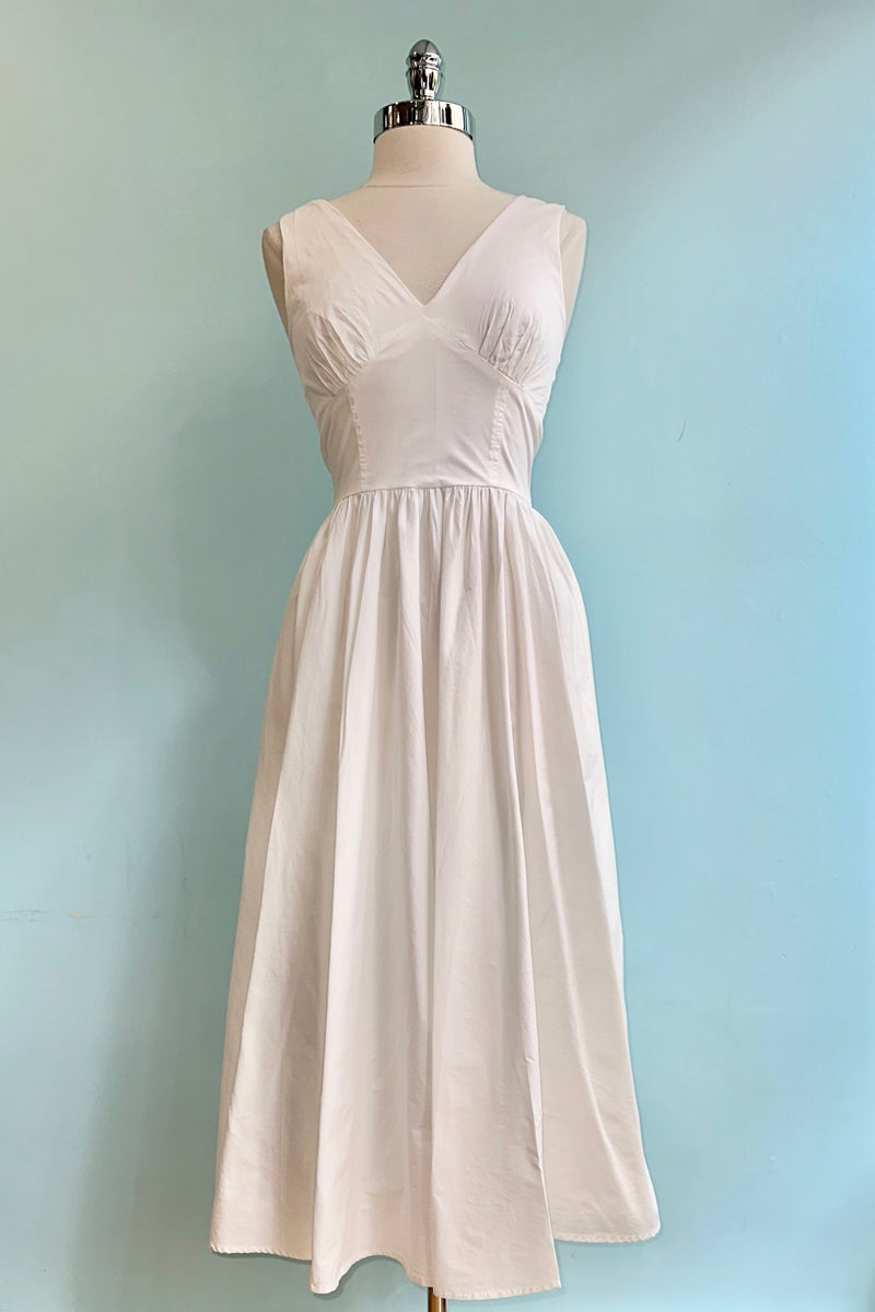 White Lysandra Midi Dress by Timeless London