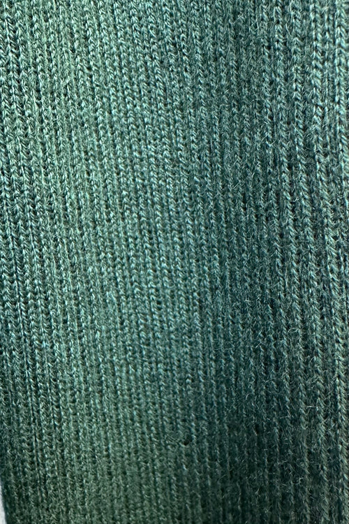 Green Ribbed V-Neck Sweater by Compania Fantastica