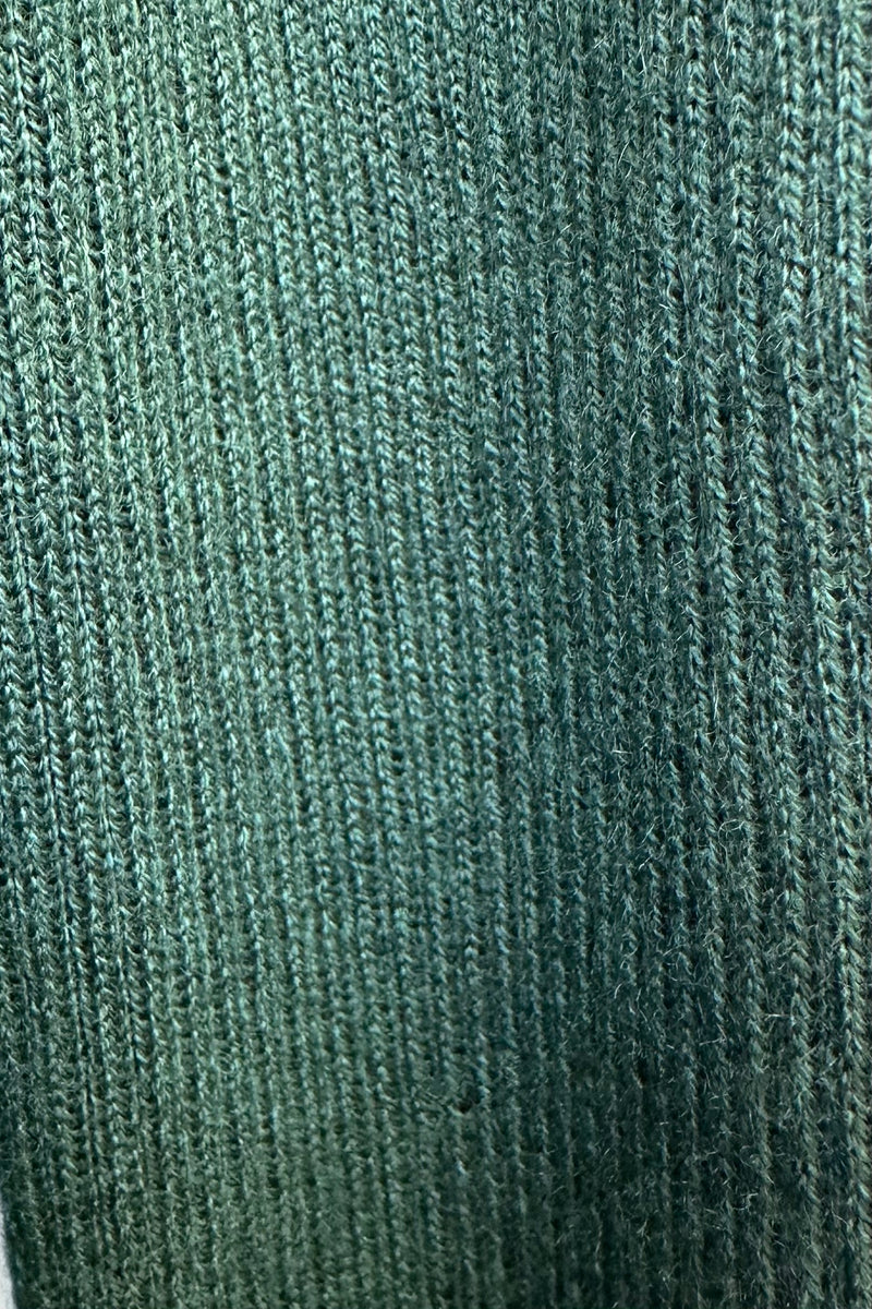 Green Ribbed V-Neck Sweater by Compania Fantastica