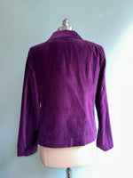 Purple Fitted Velvet Blazer by Jawbreaker