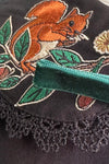 Squirrel Embroidered Chester Top by Hell Bunny