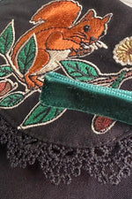 Squirrel Embroidered Chester Top by Hell Bunny