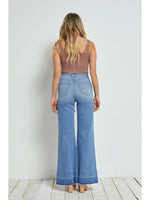 Super High-Rise Belted Flare Jeans by Mica Denim