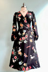 Floral Moth and Web Midi Wrap Dress by Voodoo Vixen