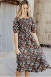 The Pepper Midi Dress in Rustic Harvest