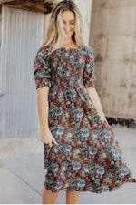 The Pepper Midi Dress in Rustic Harvest